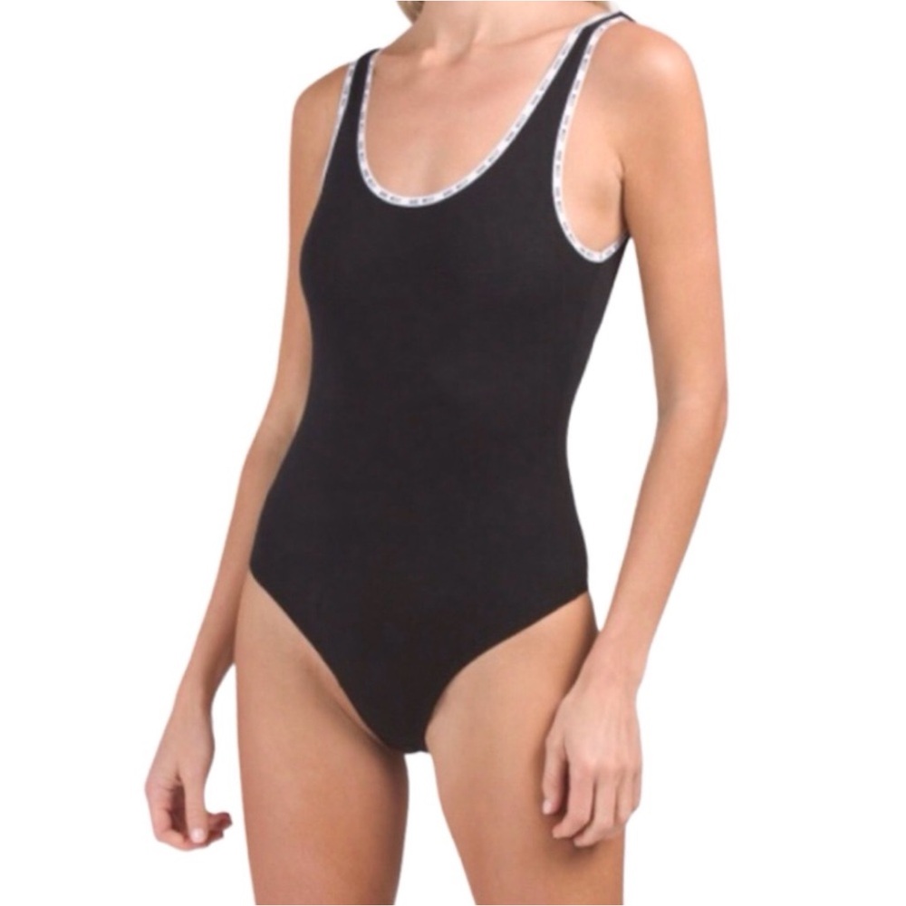 Nine West Intimates Sleeveless Scoop Neck Logo Body Suit (NWT) (Size: Medium)